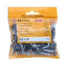 Farmarskruv C2 4,8 x 35 mm Svart 50-pack Heco